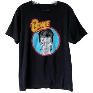 DAVID BOWIE T-shirt Black  Graphic Tee Size Medium
